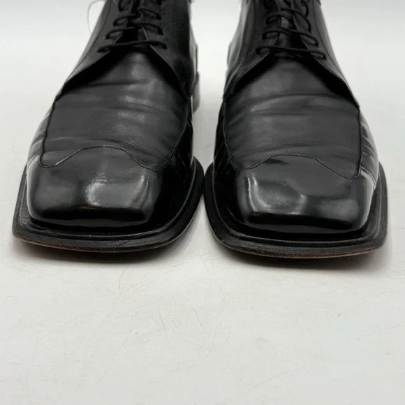 Mezlan Rovato Black Leather Lace Oxford Dress Shoes Men's 13M Square Toe Spain